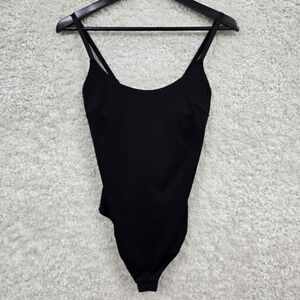 Shapellx‎ Womens Shapewear Bodysuit Black Size M Slimming Stretch Minimalist
